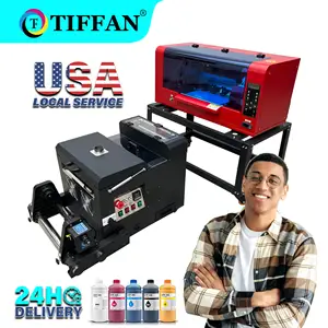 TIFFAN Impresora DTF printer 12 inci kertas transfer panas digital pet film T shirt A3 dtf printer dengan mesin pengocok bubuk