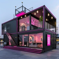 Villa mobile conteneurisée sur mesure de 20/40 pieds pour habitation, camping, boutique, hôtel, école, avec fonctionnalités de salle de bain