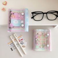 Carnet de planification M5 portable à 6 anneaux en PP/PVC transparent, avec pochette pour cartes KPOP, personnalisable
