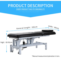 Table de massage électrique à deux moteurs en cuir PU, design mobile, idéale pour usage commercial en salon – Meilleure vente