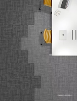 Dalles de moquette remplaçables 33x100, dos PVC, PET écologique non toxique, OEM ODM, sur mesure pour bureaux et bâtiments commerciaux