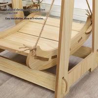 Hamac suspendu en bois beige pour chat, lit balançoire universel quatre saisons, amovible, durable et confortable