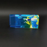 Boîte en plastique transparente PET PVC de haute qualité, personnalisée, en matériaux recyclés, impression UV, emballage pour café et thé