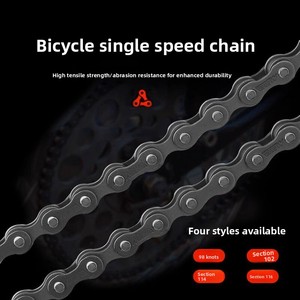 Catena per Bicicletta Pieghevole E-Bike Durevole e Flessibile, Monovelocità o a Velocità Variabile, 98 <span class=keywords><strong>104</strong></span> 114 116 Maglie - Product Image 2