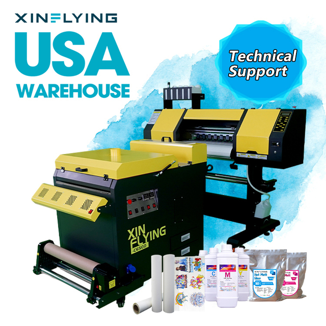 US Stock Printing Machine Dtf Printers A1 24inch with Double Xp600 4720 I3200 Eps Original Printheads Support Local Services
