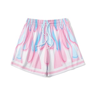 Shorts de boxe décontractés pour l'entraînement, shorts athlétiques en toile avec imprimé flamme, shorts de course pour hommes, shorts de basketball taille mi-haute - Product Image 4