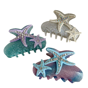 2026 Más Vendido Pasador de Pelo de Estrella de Mar Elegante Estilo Oceánico Vacacional para Mujer, Joyería de Moda al por Mayor - Product Image 6