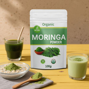 Polvo de Hoja de Moringa Orgánico 100% Natural al por Mayor, Bolsas de 100g a Granel - Product Image 1