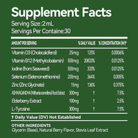 Gouttes liquides de soutien de la thyroïde à formule à base de plantes, marque privée OEM Rosebest, avec Ashwagandha, complément pour l'énergie et le soutien immunitaire