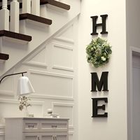 Haute qualité écologique en trois dimensions en bois lettre guirlande maison décoration murale peinture pendentif