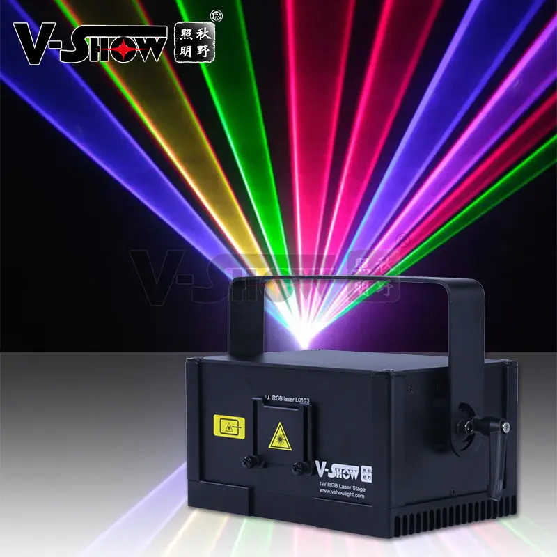 Proyector de luz láser RGB de alta potencia, iluminación de escenario, animación, ILDA DMX512, para eventos de boda, 1w