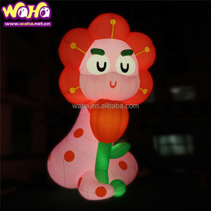 <span class=keywords><strong>Alice</strong></span> au <span class=keywords><strong>pays</strong></span> <span class=keywords><strong>des</strong></span> <span class=keywords><strong>merveilles</strong></span> fête gonflable fleur rouge serpent décoration dégradé couleur gonflable fleur serpents - Product Image 4