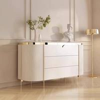 Commode en bois massif de style italien moderne et simple, buffet de luxe léger en ardoise, meuble décoratif pour salle à manger et salon