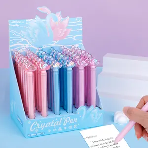 gel pens free shipping New Luxury Gifts Diamond Top Pen kawaii stationery best selling weibo stationery Crystal neutral pen
