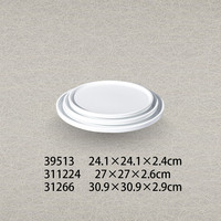 Assiettes à dîner en mélamine ULIM de haute qualité, écologiques, incassables, blanches, rectangulaires, motif moderne personnalisé, pour usage en restaurant