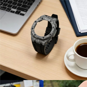 2100 Accesorios, Caja de Reloj Luminosa de Fibra de Carbono para C Asio G A-2100, Kit de Modificación, Correa de Metal y Silicona - Product Image 3