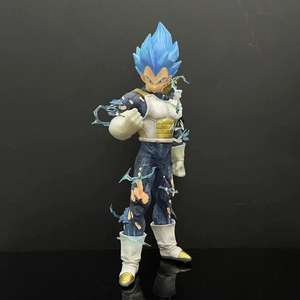 Figurine Premium DBZ <span class=keywords><strong>Vegeta</strong></span> Super Saiyan Blue endommagée par le combat avec effets <span class=keywords><strong>de</strong></span> foudre bleue et <span class=keywords><strong>costume</strong></span> détaillé pour les collectionneurs d'anime - Product Image 4