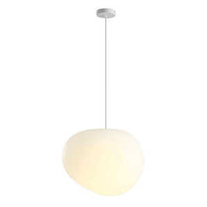 Moonlight Pine Pebble Pendant <b>Light</b> White PVC Led Chandelier For Home <b>Dining</b> Room Bedroom Study - Product Image 5