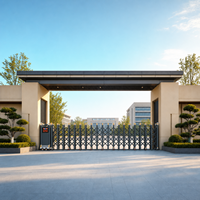 Portail de sécurité extérieur électrique rétractable en acier inoxydable pour entrée de garage