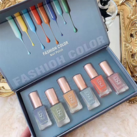 Vente en gros de coffrets de vernis à ongles en gel écologiques avec impression de logo personnalisé, boîte en papier rigide magnétique de luxe avec insert