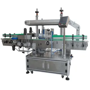 Automatic 3 three sides labeler for small size jar box bottle front back and top labeling machine