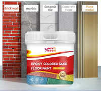 Peinture de sol en époxy liquide colorée à haute dureté pour matériaux de construction industriels, pour usage résidentiel et commercial