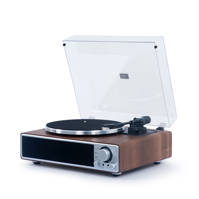 HP-H013 All-in-One Bluetooth Vinyl Record Player Turntable Vintage Retro Sound System HiFi Stereo for Home