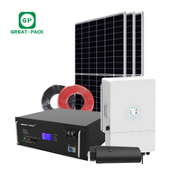 Système Photovoltaïque Hybride 5kW 8kW 10kW Anhui MPPT Panneaux Solaires Monocristallins Onduleur 12000W 24V-220V Batterie Lithium-Ion pour Voiture