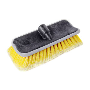 Brosse de lavage de voiture à poils doux bi-niveaux de 10 pouces en PVC+PP+TPR jaune avec pare-chocs de protection - Product Image 4
