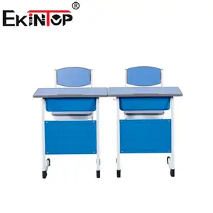 Ekintop Hiện Đại Thoải Mái Werzalit 2 Chỗ Ngồi MDF Dài Bàn Sinh Viên Bàn Và Ghế Cho Sinh Viên Tiểu Học