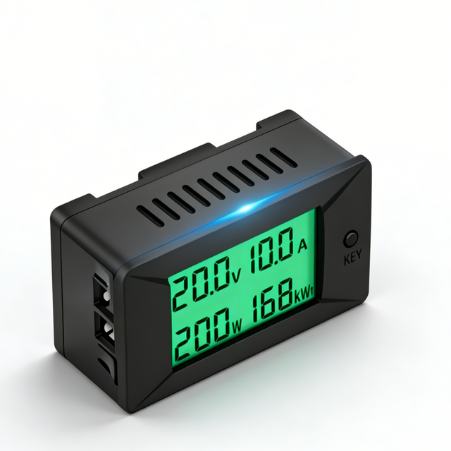 PZEM025 Digital Panel Meter 100A LCD Voltmeter & Ammeter Single Phase DC Volt Ampere Watt Energy Meter Power Analyzer