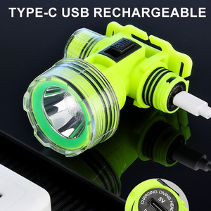 ไฟหน้าเรือดำน้ำ500mAh IP68กันน้ำแบบชาร์จไฟได้ไฟฉายดำน้ำ50เมตรใต้น้ำลึกตกปลาใต้ทะเลลึก - Product Image 3