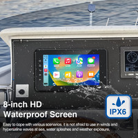 Haut-parleur marin BT JMC de 8 pouces, audio stéréo FM AM, lecteur MP3, haut-parleur marin étanche HD de 8 pouces pour ATV UTV, yacht, bateau et moto