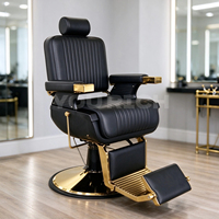 Chaise de barbier classique de style nouveau, design minimaliste, chaise de salon en acier inoxydable, pivotante, réglable, confortable, chaise de toilettage