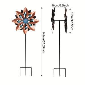 Elegant Modern Vintage Copper Windmill Stakes Durable Metal Garden <strong>Ornaments</strong> <strong>for</strong> Outdoor <strong>Graves</strong> Patios or Yards - Product Image 3