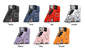 Funda Protectora Resistente a Impactos para Teléfono con Lente de Cámara Deslizante para Samsung S26 Ultra S25 S24 S23 A07 A06 A16 A36 <span class=keywords><strong>A55</strong></span> con Anillo de Soporte - Product Image 2