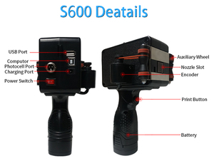 12.7 mét S600 giá rẻ chất lượng cao xách tay Thời hạn sử dụng máy in phun cầm tay máy in phun - Product Image 2