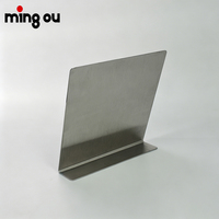 Plaque de bureau en acier inoxydable gravée au laser, base carrée, pour récompenses de bureau, cadeaux, usine, lot de marchandises, plaque nominative d'entreprise