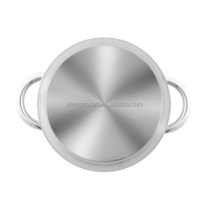 Casserole en acier inoxydable de 22 cm en forme de pomme, casserole ronde avec couvercle, casserole de cuisson polie miroir OEM ODM - Product Image 4