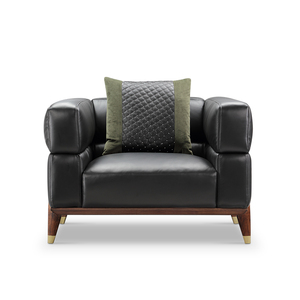 Coomo NAAT Dance Set Sofa kulit, furnitur kelas atas Italia untuk ruang tamu kulit sapi 1 + 2 + 3 tempat duduk Sofa penerimaan VIP - Product Image 5