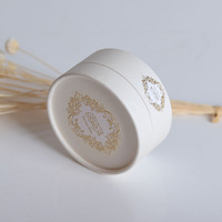 Boîte d'emballage cylindrique ronde personnalisée de luxe vide couleur crème avec estampage à chaud pour bonbons, dattes et cadeaux