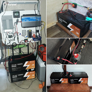 แบตเตอรี่ซันพาล Lifepo4 100Ah 120Ah 150Ah 200Ah 250Ah 12V แบตเตอรี่ลิเธียมไอรอนฟอสเฟตสำหรับระบบพลังงานแสงอาทิตย์ - Product Image 6