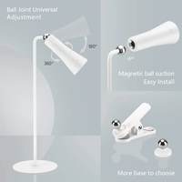 180 °   Lampe de bureau LED rotative moderne à piles, 3 couleurs réglables, protection oculaire, lampe murale tactile pour bureau, maison, lecture