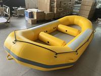 Bateau de Rafting Gonflable en PVC Robuste Personnalisé en Usine, 380 cm, Blanc, pour Aventure Fluviale