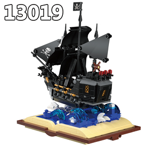 Mould King 10065 Piratenschip Bouwsteen Een Schip In Fles Model  Zwarte Parel Montage Zeilboot Speelgoed Kinderen 4