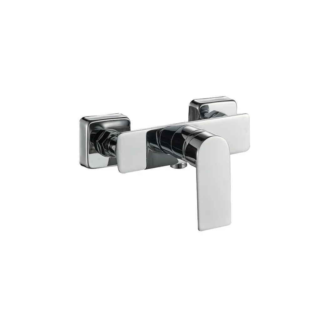 Wall mounted handles face down the shower faucet