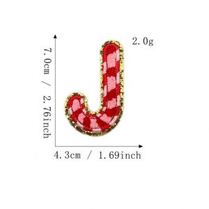 Nouvelle broderie thermocollante en chenille, motif bonhomme de neige et homme en pain d'épices, pour la décoration de vêtements, chapeaux et sacs - Product Image 3