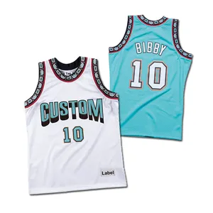 Sublimación personalizada mejor uniforme de baloncesto bordado último diseño de camiseta de baloncesto