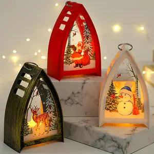 Weihnachts dekorationen LED Kerzenlichter Weihnachts-Hängelampen Neue Vintage-Fenster verzierungen