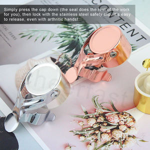 Bouchon de bouteille de <span class=keywords><strong>vin</strong></span> en acier inoxydable de qualité supérieure pour champagne – Préservation fiable des bouteilles de <span class=keywords><strong>vin</strong></span> mousseux ouvertes - Product Image 6